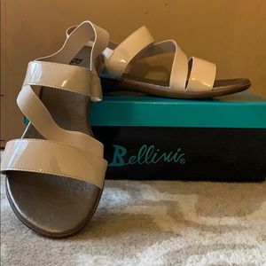 Beige sling back sandals